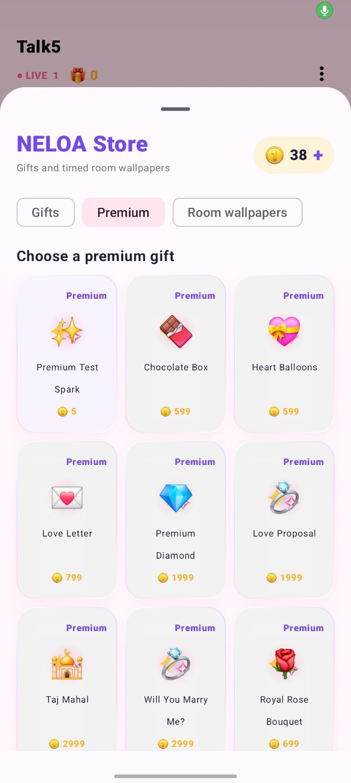 NELOA virtual gift store